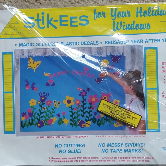 Stick-ees seasonal window decorations Valentine's Day Spring Easter - Picture 2 of 4